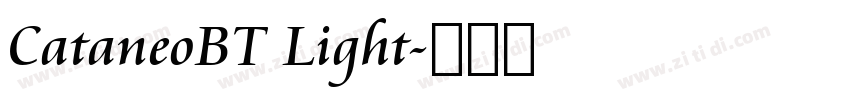 CataneoBT Light字体转换